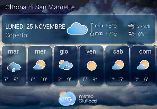 Previsioni Meteo Oltrona di San Mamette