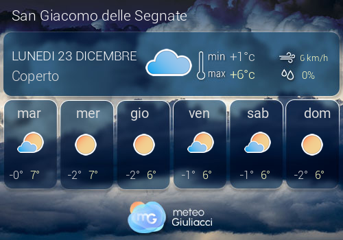 Previsioni Meteo San Giacomo delle Segnate