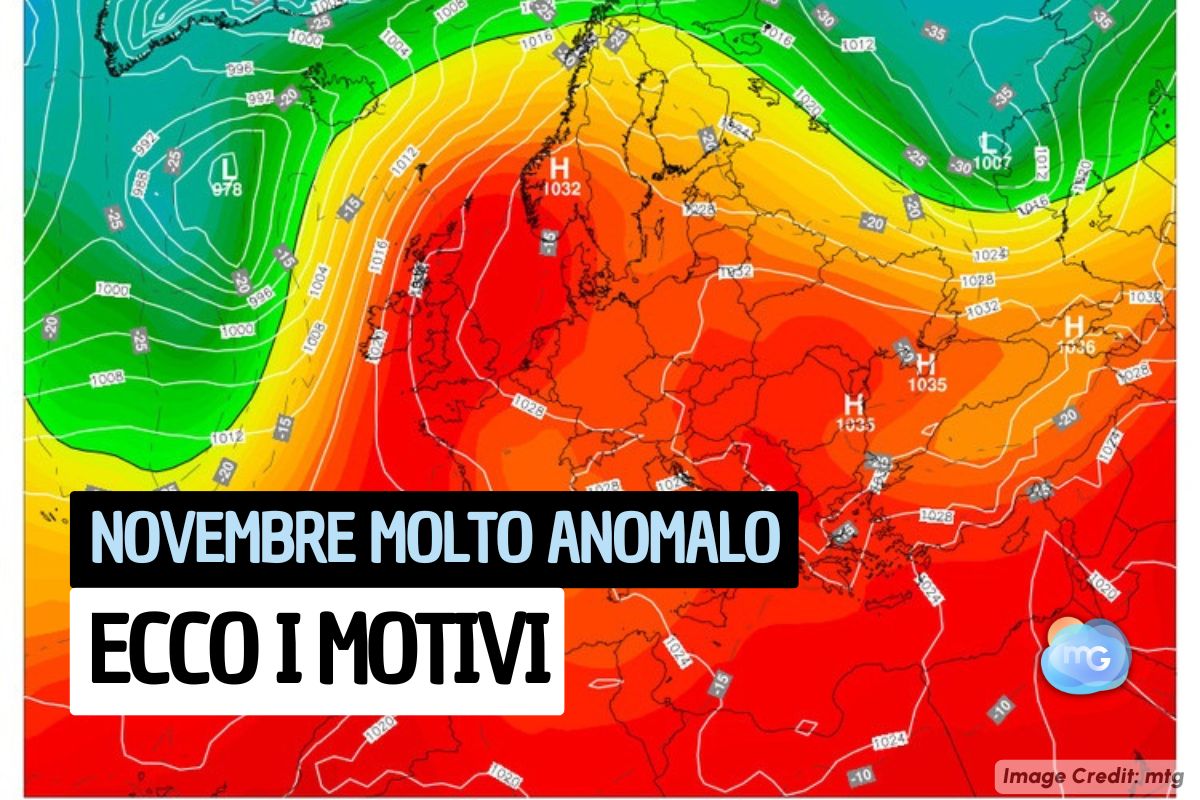 Articolo Meteo: Novembre davvero anomalo, vi spieghiamo i motivi