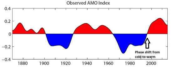 Fig.1 - Trend dell'AMO dal 1870 ad oggi